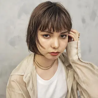 ショート カラー ヘアアレンジ ナチュラル・抜け感 永井　賢三のヘアスタイル