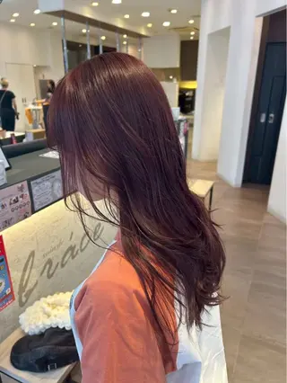 ロング カラー 大園 佳怜のヘアスタイル