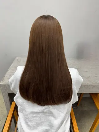 セミロング パーマ 髪質改善カラー♡/ 縮毛矯正/珠貴のヘアスタイル