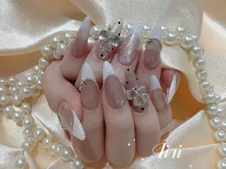 ネイル ネイルサロンAiri 長さ出し·シンプルのネイルデザイン