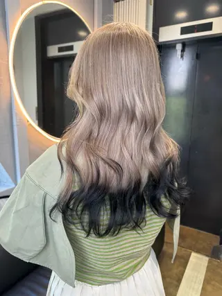 ミディアム カラー dao/ミルクティー /ブラウン/ブロンドのヘアスタイル