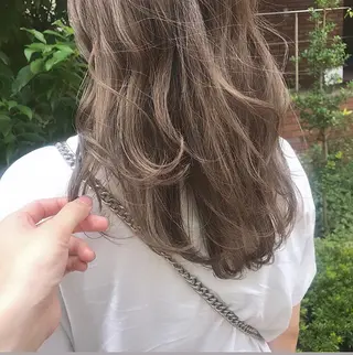 ミディアム カラー 💎【髪質改善カラー 艶髪×縮毛矯正】💎のヘアスタイル