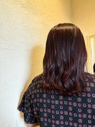 セミロング ルプラボウ／艶カラー ／髪質改善／アサミのヘアスタイル