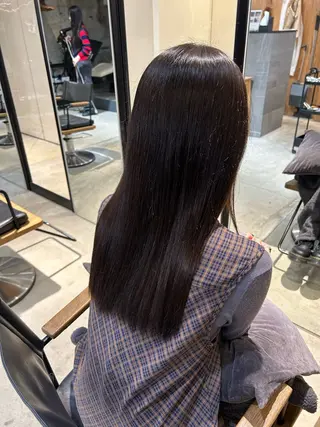 セミロング カラー 馬場 菜乃夏のヘアスタイル