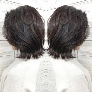 ショート カラー ヘアアレンジ 枝毛カット＆髪質改善 満足NO.1岡しゃんのヘアスタイル