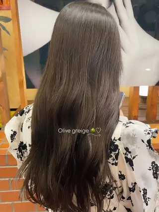 ロング カラー おくにし はなのヘアスタイル