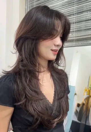 ロング カットモデル/韓国 レイヤー/SEIRAのヘアスタイル