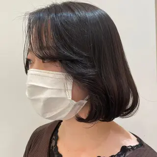 ミディアム カラー ヘアアレンジ 束感まつ毛/ネイル/ LED♥KIRARAのマツエク・マツパデザイン