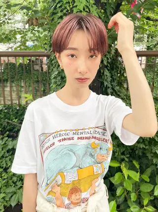 ショート カラー パーマ CEINE＋ officialのヘアスタイル