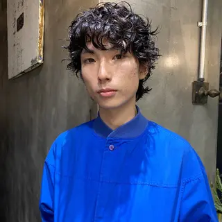 ショート パーマ メンズ ニュアンスデザイン/ SHOUTOのヘアスタイル