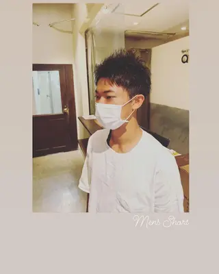 ショート メンズ ハイライト/インナー /ブリーチ/レイヤーのヘアスタイル