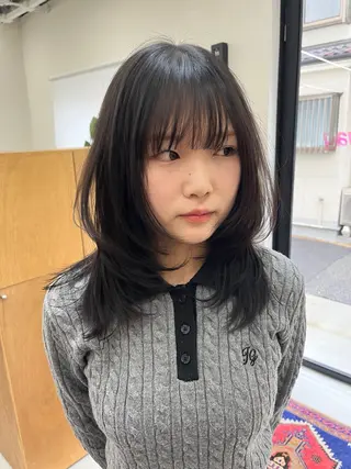 セミロング カラー miyu /レイヤー/ブリーチのヘアスタイル