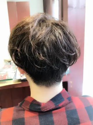 ショート パーマ 星 沙織のヘアスタイル