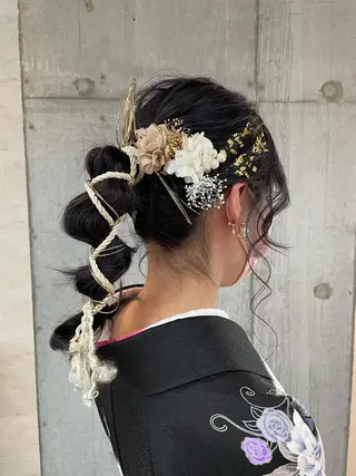 ロング ヘアアレンジ 女性に人気♪ はやしほのかのヘアスタイル