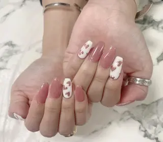 ロング カラー ネイル Q Free nailsのネイルデザイン