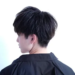 カラー パーマ メンズ スパイラル波巻き パーマ井本汰壱のヘアスタイル