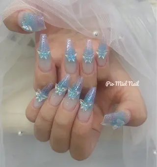 ネイル momo 長さだしのネイルデザイン