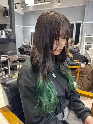 ミディアム カラー dao/ミルクティー /ブラウン/ブロンドのヘアスタイル