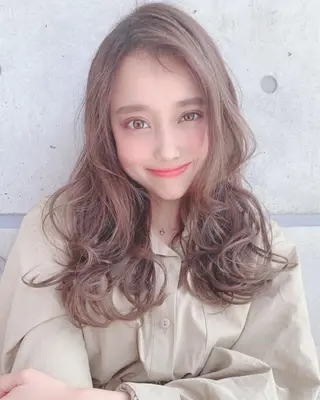 ロング カラー パーマ ヘアアレンジ メンズ キッズ ネイル マツエク・マツパ 🎀愛されモテヘア♡ 梅澤夏基🎀のヘアスタイル