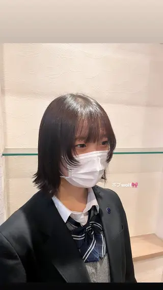 ミディアム 顔周りカット/ 似合わせ/momo/のヘアスタイル