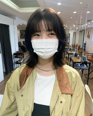 ミディアム 古沢 新のヘアスタイル