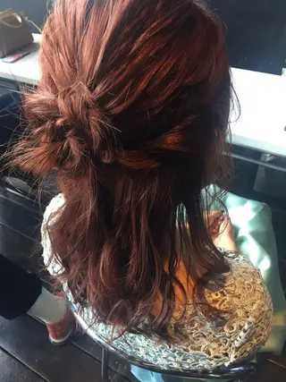 ロング ヘアアレンジ 似合わせ.ﾍｱｾｯﾄ 得意🌹井上美沙のヘアスタイル