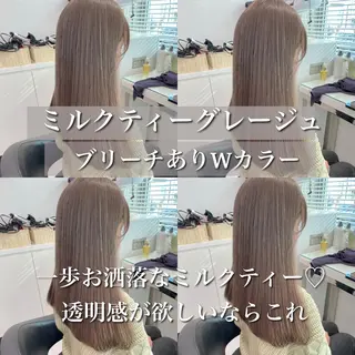 ロング カラー 💖韓国×王道 ハイトーン💖のヘアスタイル