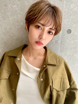 ショート ショート/ボブ/ 白髪ぼかし/しんやのヘアスタイル