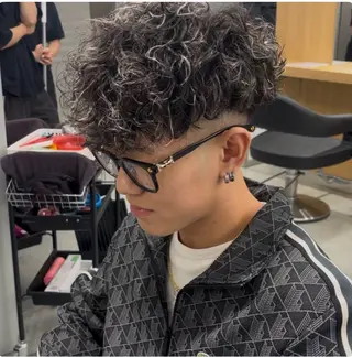 ショート カラー パーマ メンズ 🔥メンズ 特化🔥菊水皐暉🔥のヘアスタイル