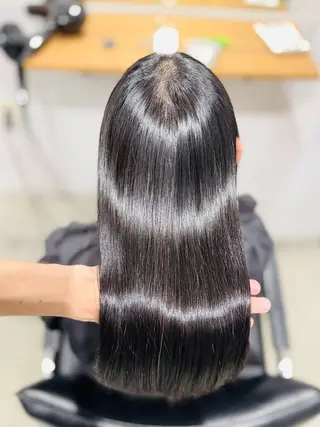 ロング Ceaven 溝の口【セヴン】所属・ツヤツヤ縮毛矯正 men'sカット小山のヘアスタイル