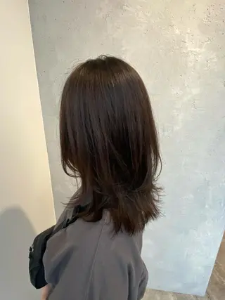 セミロング カラー ヘアアレンジ 【艶髪×韓国風】 毛流れ職人 RYOのヘアスタイル