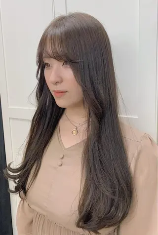 ロング カラー ハットリ /北習志野のヘアスタイル