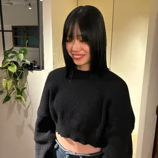 セミロング カラー ⌇🌹透明感カラー 🌹ᴍᴇɢᴜᴍɪ ⌇のヘアスタイル