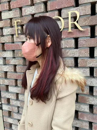 ロング カラー 馬場 百合恵のヘアスタイル