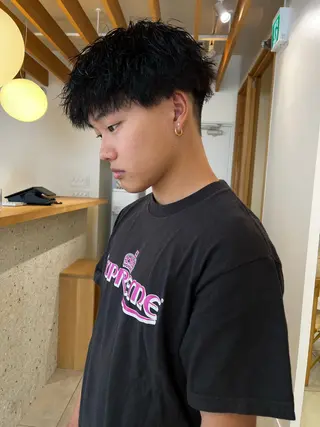 パーマ メンズ アイブロウリフト/ 髪質改善カラー/みわのヘアスタイル