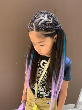 ロング ヘアアレンジ きむえり/髪質改善 /セット/カラーのヘアスタイル