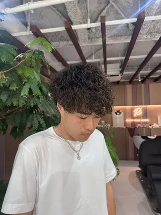 パーマ メンズ R/🤎 パーマ&ブリーチ🔥のヘアスタイル