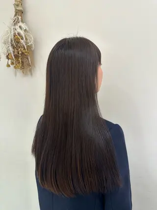 ロング カラー ヘアアレンジ タイトボブ個性派カラ ーAKANEのヘアスタイル