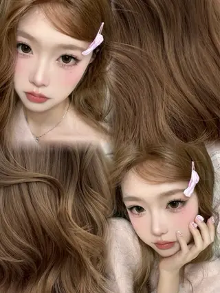 カラー ブリーチなし🫧韓国 🫧HANA🫧のヘアスタイル