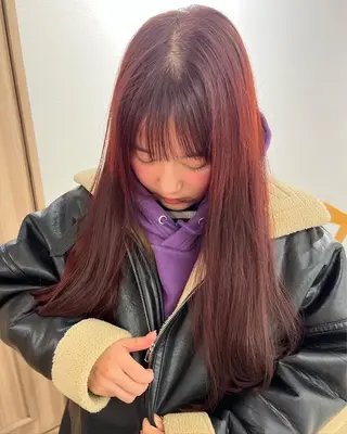 セミロング カラー Garland  Ginza所属・モモ🍑 レイヤー/ボブ/暖色のヘアスタイル