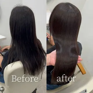 ロング 韓国風cut/ 縮毛矯正/正岡幹康のヘアスタイル