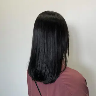 ミディアム カラー ヘアアレンジ ☁️縮毛矯正✖️ 透明感☁️りくのヘアスタイル