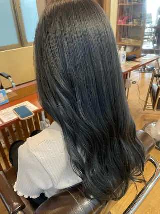 ロング カラー チヒョ🦋 韓国hair🇰🇷のヘアスタイル