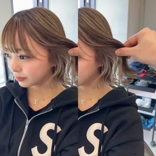 ミディアム カラー ✨髪質改善特化✨副 店長椎葉信乃介のヘアスタイル