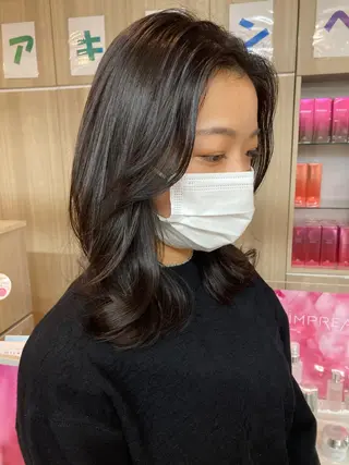 セミロング カラー パーマ ✂️似合わせの魔術師 石田一樹✂️のヘアスタイル