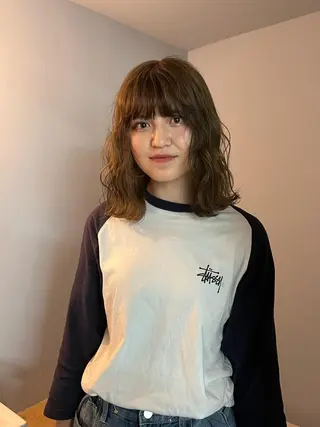 ミディアム カラー 舟橋耀/ブリーチカラ ー/レイヤーカットのヘアスタイル