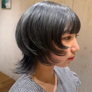 ミディアム カラー 【ロングウルフカット 姫カット】伊藤裕哉のヘアスタイル