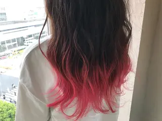 セミロング カラー メンズハイトーン メンズバレイヤージュのヘアスタイル