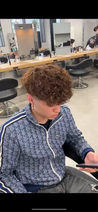 パーマ メンズ 波巻き/サーフカール 🌊吉野裕稀のヘアスタイル