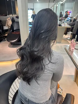 ロング カラー ヘアアレンジ ARIA💎縮毛矯正 ブリーチ💎複雑履歴のヘアスタイル